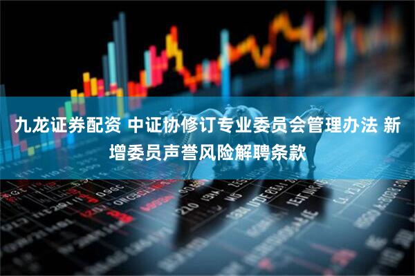 九龙证券配资 中证协修订专业委员会管理办法 新增委员声誉风险解聘条款