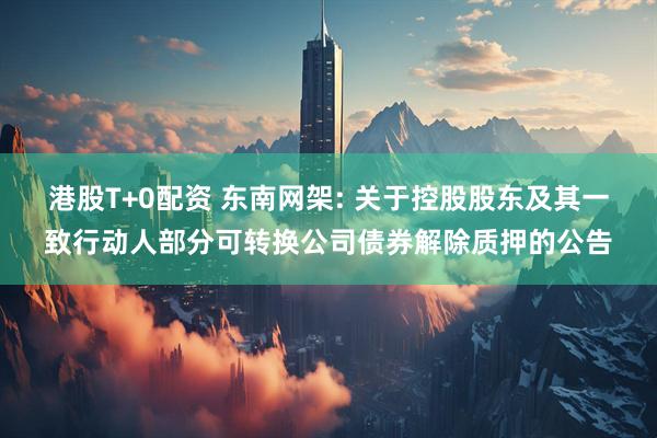 港股T+0配资 东南网架: 关于控股股东及其一致行动人部分可转换公司债券解除质押的公告