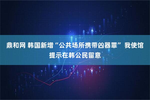 鼎和网 韩国新增“公共场所携带凶器罪” 我使馆提示在韩公民留意